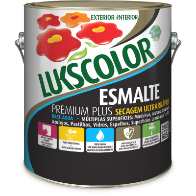 Esmalte Sintetico Acetinado Branco Base Agua 3,6L - Lukscolor